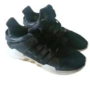 Adidas Womens Support Adv Trainers Black/White/Gold 8.5